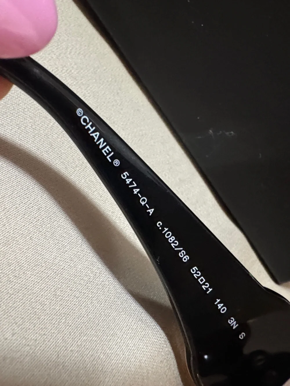 CHANEL Black and White Square Oversized Sunglasses